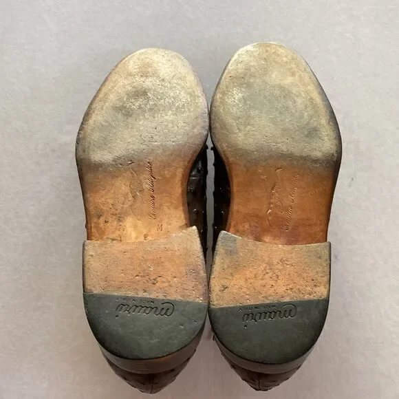 MAURI Men’s Genuine Alligator Leather Oxfords Size 11 M. Made in Italy. - Picture 5 of 11